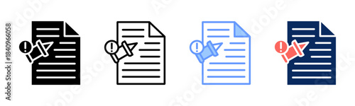 Fault Marker icon set multiple style collection