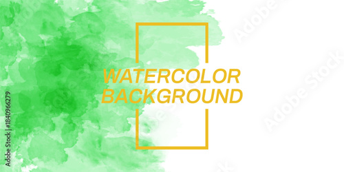 Vibrant green watercolor brush strokes on a clean white background, perfect for creative design projects