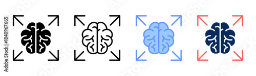 Mind Expansion icon set multiple style collection