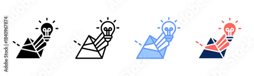 Idea Prism icon set multiple style collection