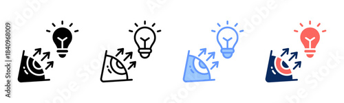 Vision Flow  icon set multiple style collection