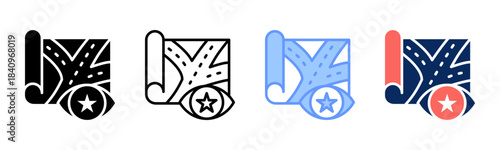 Vision Map icon set multiple style collection