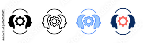 Thought Merge icon set multiple style collection