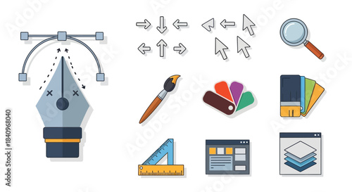 Graphic Design Tools and Elements for Creative Projects.