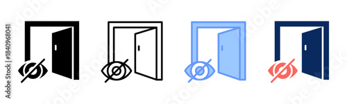 Hidden Chance icon set multiple style collection