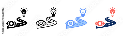 Vision Path icon set multiple style collection