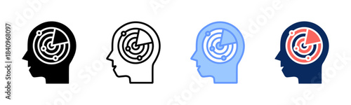 Idea Radar icon set multiple style collection