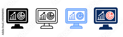 Vision Key icon set multiple style collection