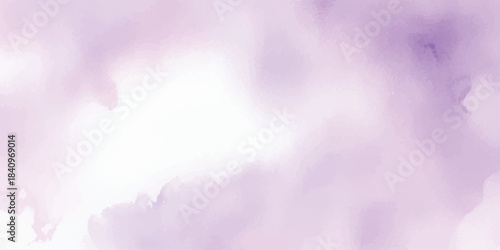 Abstract watercolor texture in pink and blue resembling a bright, fluffy cloudscape with copy space