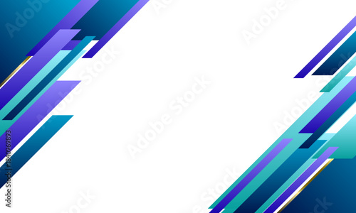 clean geometric diagonal banner design in blue and purple featuring spacious central copy space