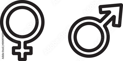 gender icon set. Transgender icon for website design, logo for web and apps. gender symbol of human, Male and female gender symbols icon set