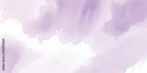 Abstract sky-blue watercolor hand-painted background with light vintage cloud and water texture