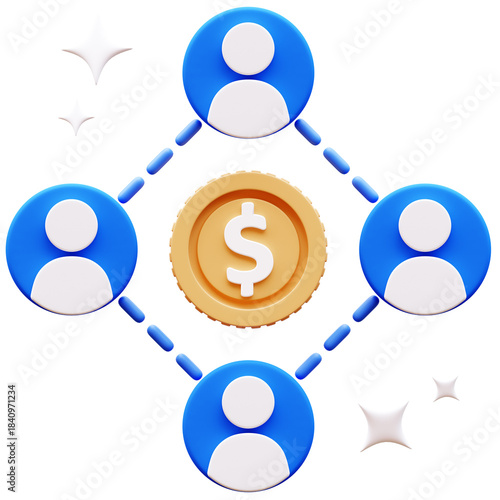 3D Mutual Fund Investment Illustration
