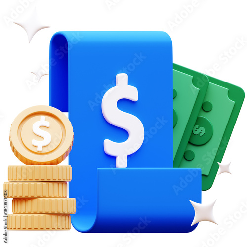 3D Stock Investment Illustration