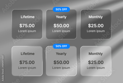 Product Plan Offer Price Package Subscription Table UI Design Layout
