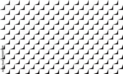 幅が広いジグザグした矢印のパーツのストライプ模様