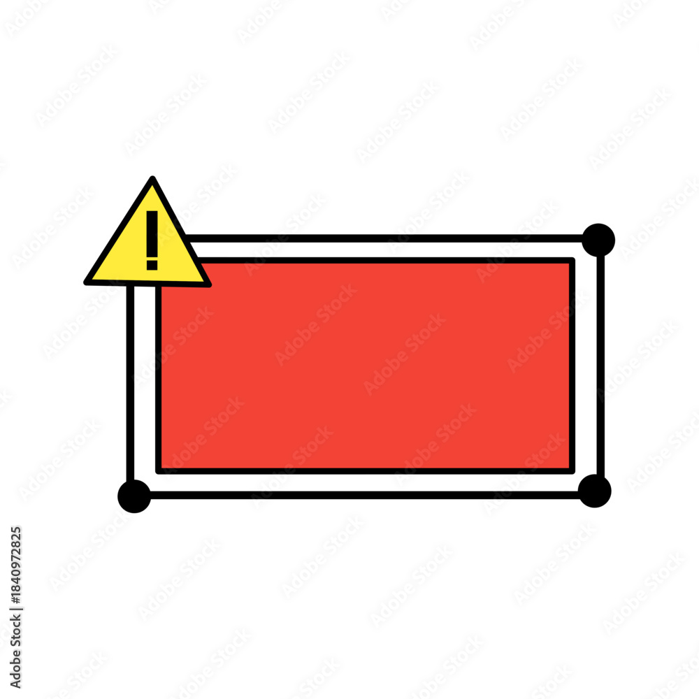 Obraz premium warning note frame