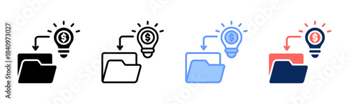 Value Sorting icon set multiple style collection