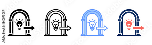 Filter Gate icon set multiple style collection