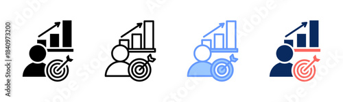 Consumer Focus icon set multiple style collection