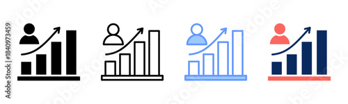 Consumer Shift icon set multiple style collection