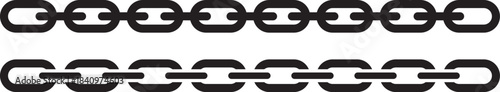 Weaknesses icon set , Broken chain link with jagged edges icons. Link chain icon flat illustration set logo