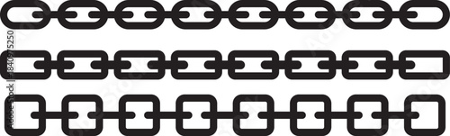 Weaknesses icon set , Broken chain link with jagged edges icons. Link chain icon flat illustration set logo