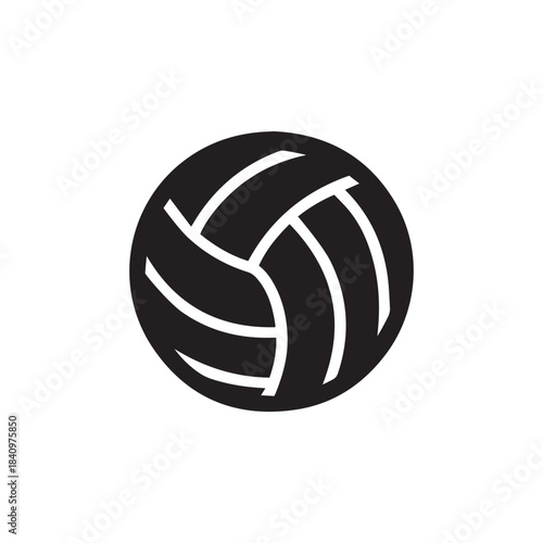 volleyball icon silhouette vector