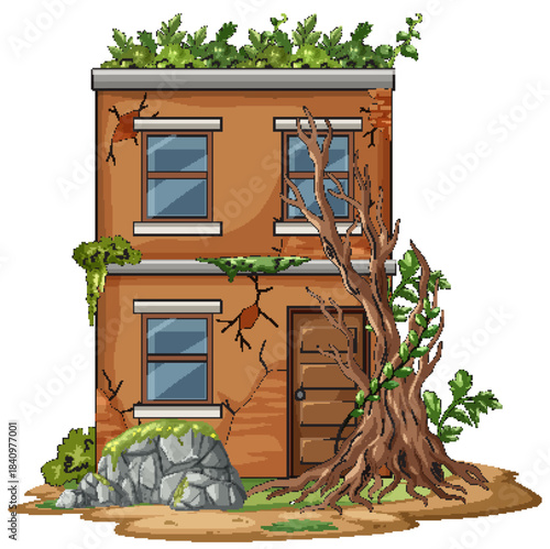 Abandoned House Overtaken by Nature