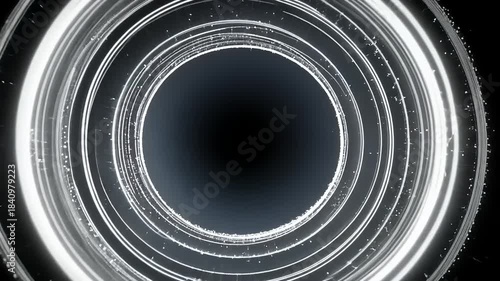 Abstract circular light patterns forming a mesmerizing vortex, creating a dynamic visual effect