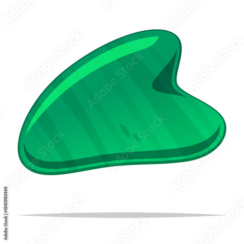 Gua sha massager jade stone vector isolated illustration