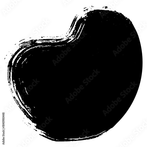 Hand drawn black ink brush strokes for grunge themed designs