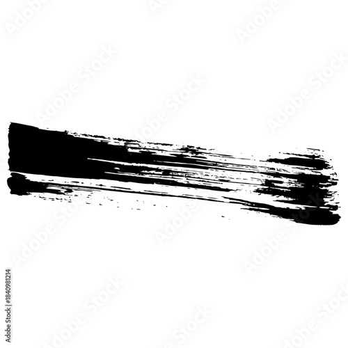 Hand drawn black brush strokes for grunge background designs