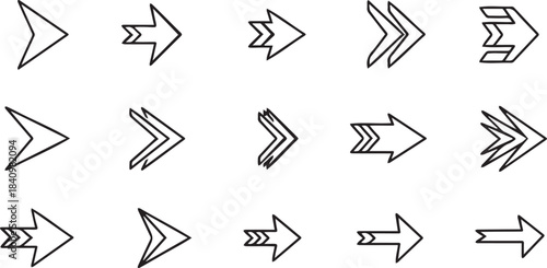 Black Arrows on White Background