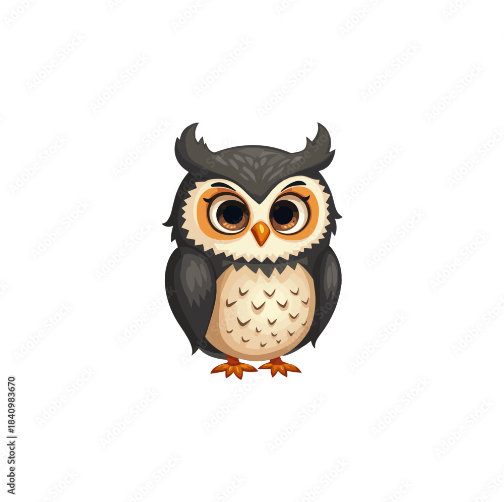 Obraz premium owl on a white background