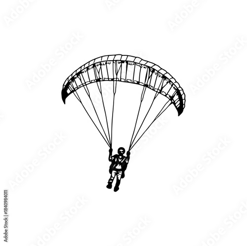 paragliding in the sky