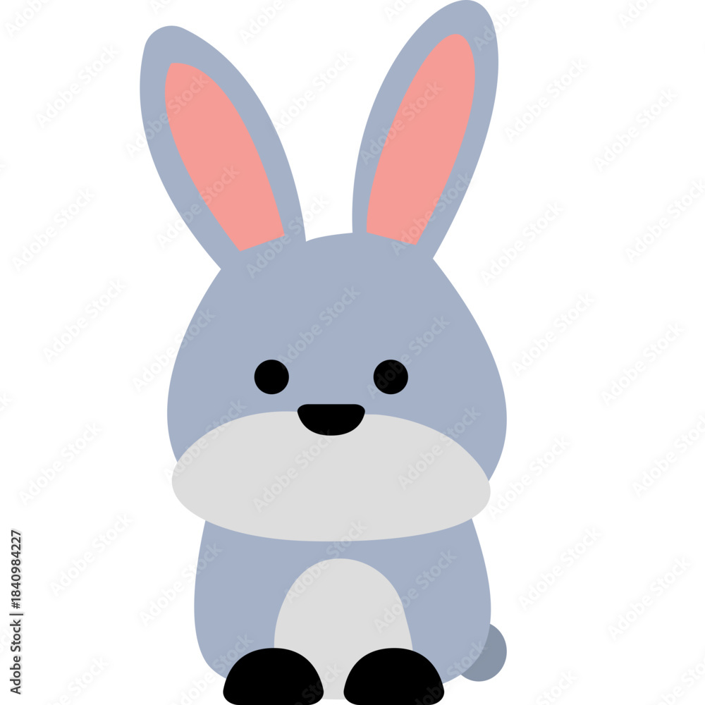 Obraz premium white rabbit with a bow