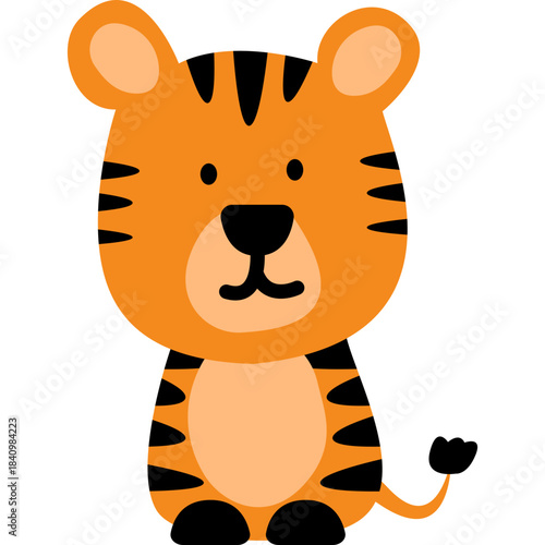 tiger cartoon isolated on white