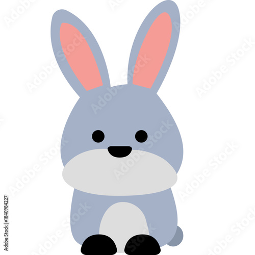 white rabbit with a bow