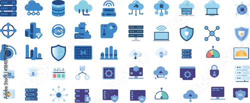 Digital Security and Network Monitoring Vector Icons. pack contain transformation, innovation, strategy, change, growth, agility, digital, optimization, process, evolution icon.
