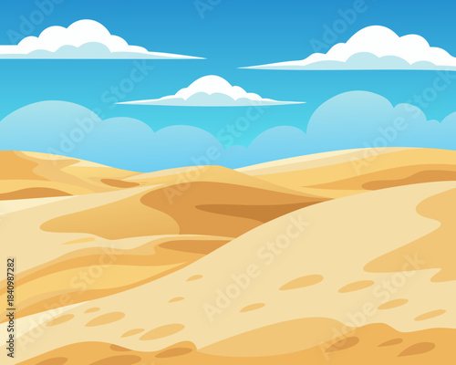 vector illustration of a desert landscape