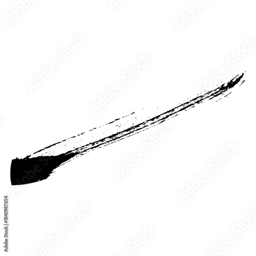 Hand drawn black ink brush strokes for creative design use