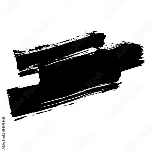 Hand drawn black ink brush strokes for grunge styled designs