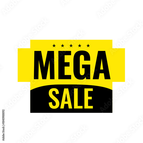 5. Mega sale png, shopping promo asset, ecommerce deal icon, big discount badge, product offer graphic, digital marketing label