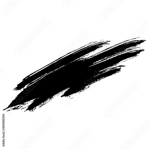 Hand drawn black brush strokes for grunge design backgrounds