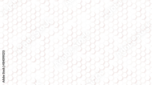 Hexagon Vector Background Pattern in greyscale, panoramic format, black white seamless pattern with hexagon.