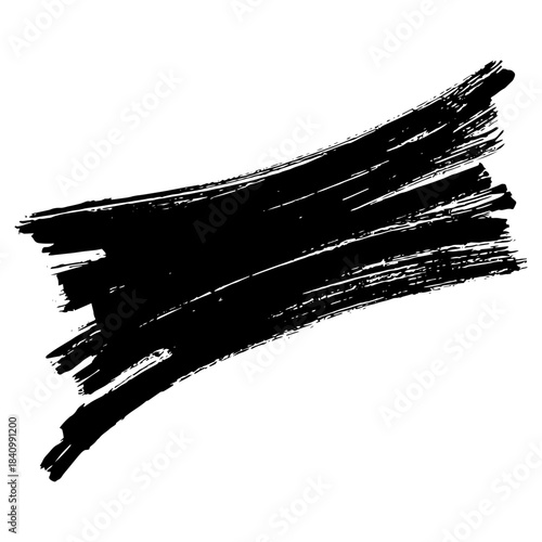 Hand drawn black brush strokes for grunge themed designs