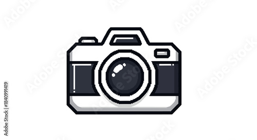 Digital Camera Icon - A Simple Vector Graphic Representation of a Modern Photographic Device