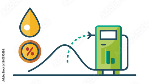Electric vehicle charging station with renewable energy sources illustration