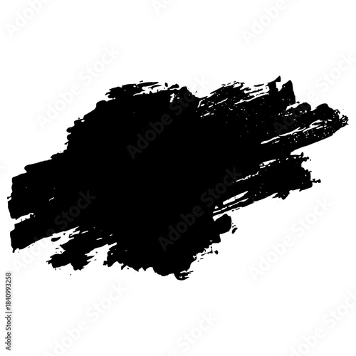 Hand drawn black ink brush strokes suitable for grunge designs
